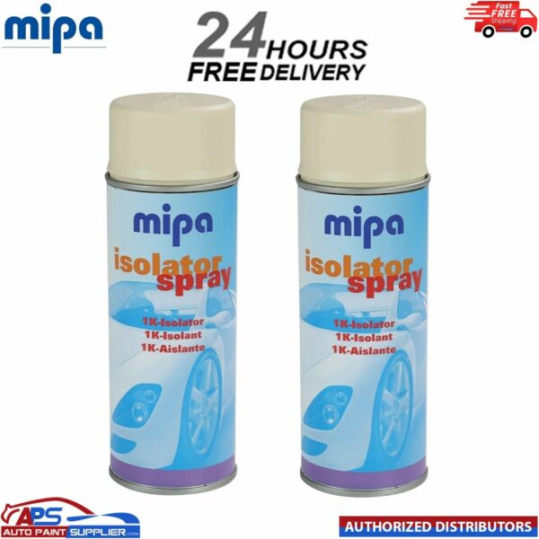 2x MIPA 1K ISOLATOR Primer Spray Fast Drying Car Paint Aerosol - 400ml Model: 213330000