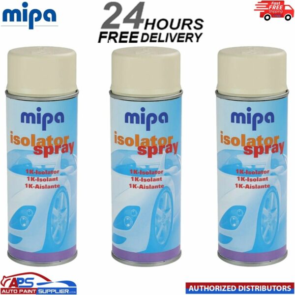 3x MIPA 1K ISOLATOR Primer Spray Fast Drying Car Paint Aerosol - 400ml Model: 213330000