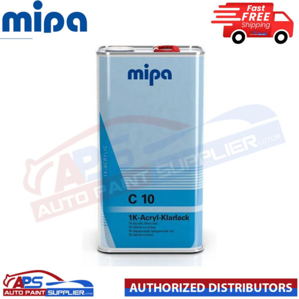 MIPA 1K Single Pack Clearcoat RFU C10 5L Clear Lacquer Klarlack Model 246750000