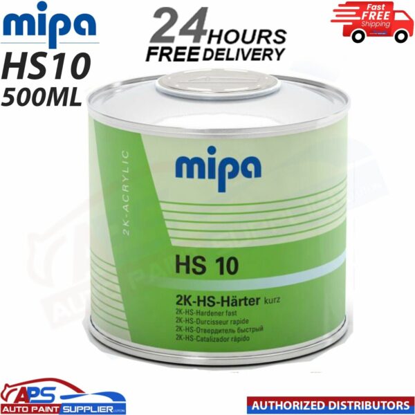MIPA HS10 2K HIGH SOLID FAST HARDENER 500ML - ACRY FILLER TOPCOAT- FAST DELIVERY Model: 237100000