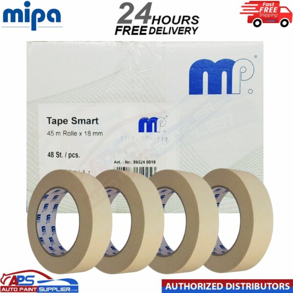 MIPA MASKING SMART TAPE 18MM 45 METER ROLLS ART NO. 593240518 -ROLLS 5,8,16,20 Model: 593240518