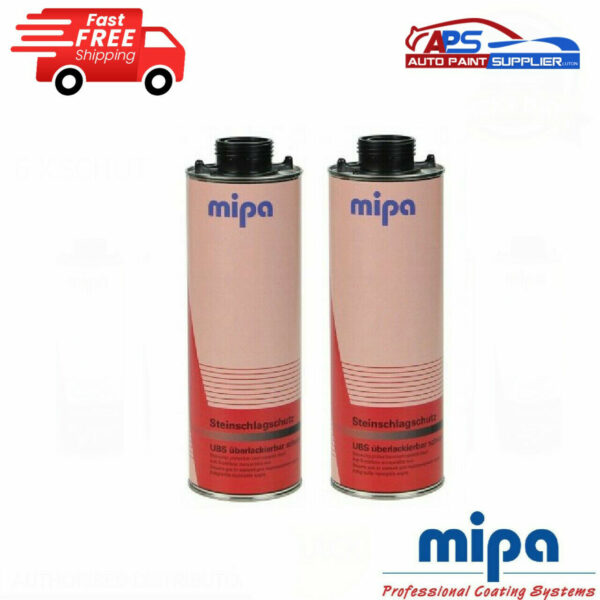 2 X MIPA SCHUTZ UNDER SEAL UNDERBODY RUST PROTECTION PROTECTOR BLACK 1LTR Model 256710000