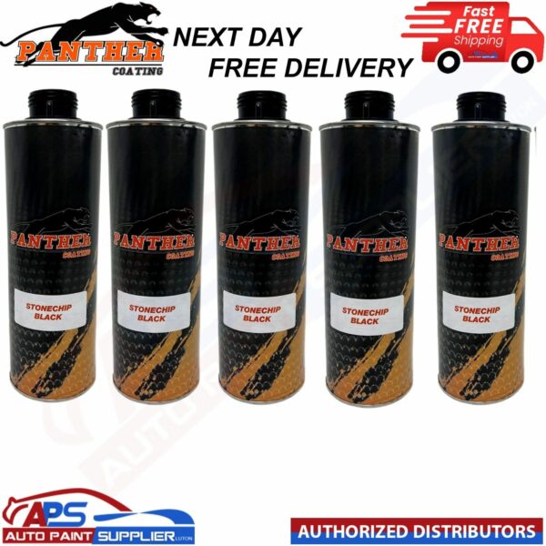 5X PANTHER COATING STONECHIP BLACK UNDERBODY - 1 LITRE Model: 5X PANTHER COATING