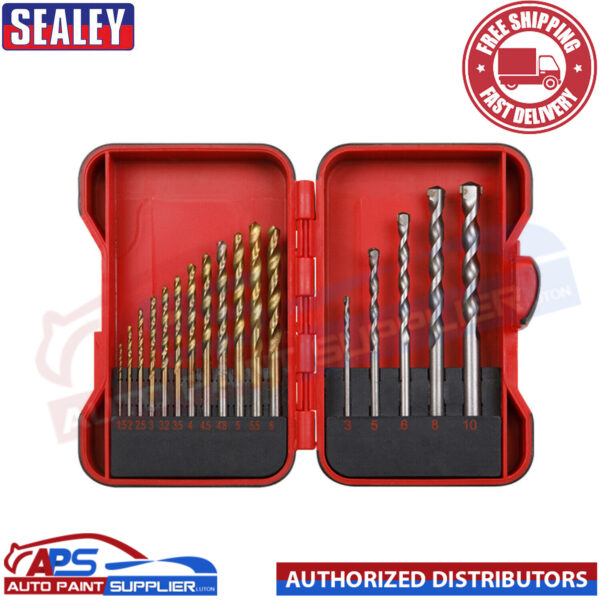 Sealey HSS AK3717TCM Masonry Drill Bit Set-17PC (UK PRODUCT) Model AK3717TCM