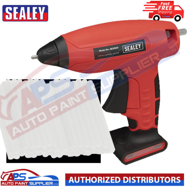 Sealey AK2923/2 All-Purpose Glue Stick - Pack of 50 + 3.7V Cordless Glue Gun Model AK2923
