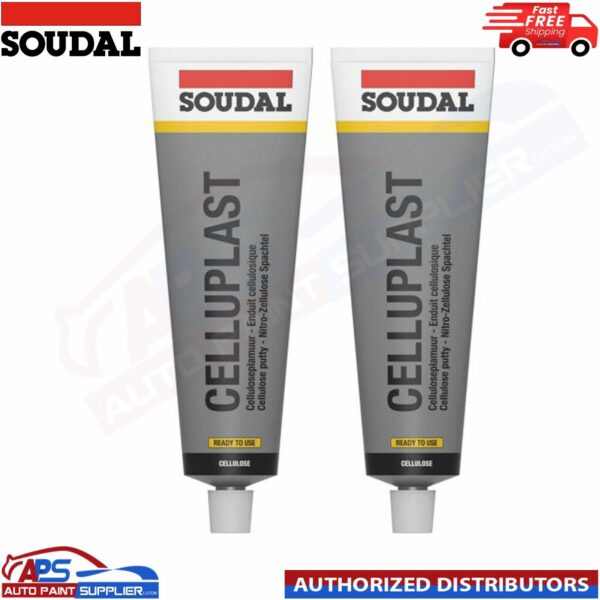 2X SOUDAL CELLUPLAST REPAIR PUTTY STOPPER FILLER 175ML (SKIMMING & PIN HOLES) Model: 2X SOUDAL