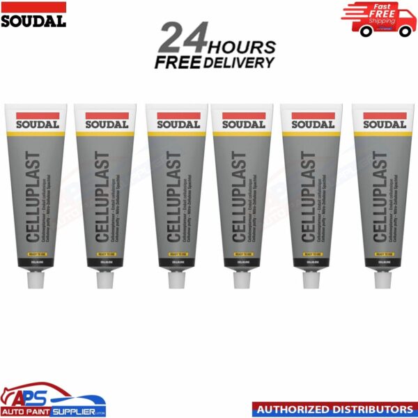 6X SOUDAL CELLUPLAST REPAIR PUTTY STOPPER FILLER - 175ML (SKIMMING & PIN HOLES) Model: 6X SOUDAL