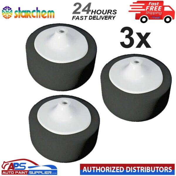 3X STARCHEM - BLACK - 6" COMPOUND HEAD PAD MOP - FAST DELIVERY Model: QWMF14X3