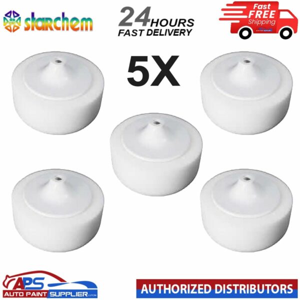 5X STARCHEM White 6" COMPOUND HEAD PAD MOP 14MM THREAD POLISHING - FAST DELIVERY Model: QWMF14X5