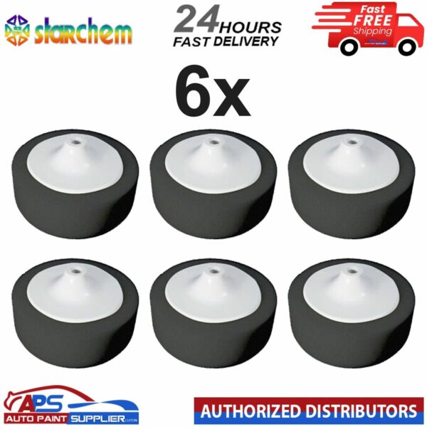 6X STARCHEM - BLACK - 6" COMPOUND HEAD PAD MOP - FAST DELIVERY Model: QWMF14X6