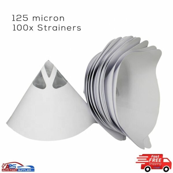 100x Paper Paint Strainer Filter 125 Micron Fine Mesh Paper Filter Model Paint Strainer