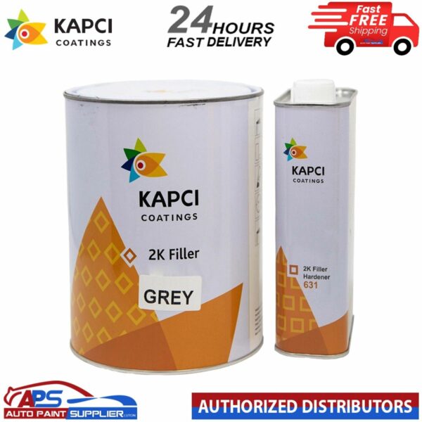 Kapci 3.75L 2K High Build Filler Primer Kit Grey FAST DELIVERY Model No. FLK Model: FLK625/3GKX3