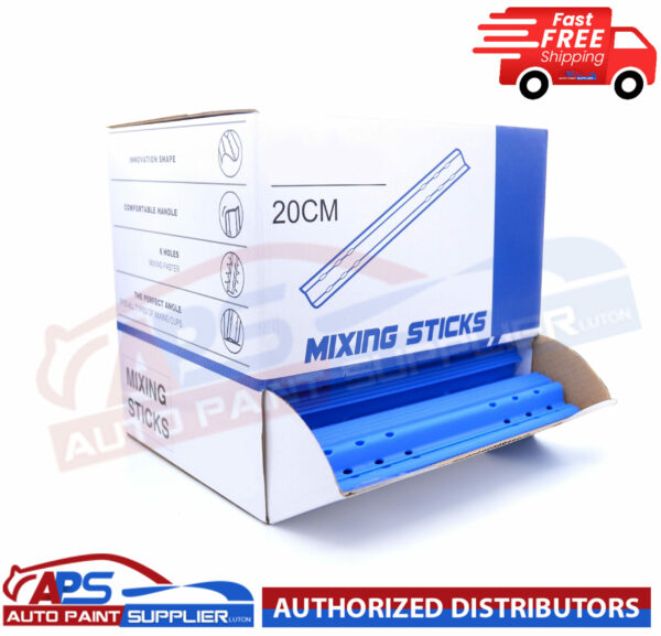 BLUE PLASTIC PAINT MIXING STICKS 20 CM PACKS OF 25, 50, 100, 200, 400, Model MIXING STICKS