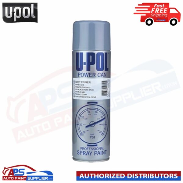 UPol Power Can Grey Primer Spray Aerosol Anti-Corrosive Metal 500ml Model PCPG/AL