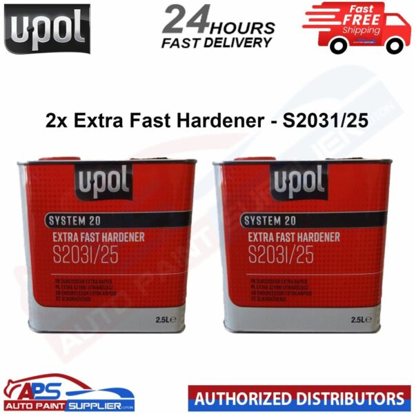2 x UPOL S2031 EXTRA FAST 2K UNIVERSAL HARDENER 2.5L - FAST DELIVERY Model: DAVS2031/25X2