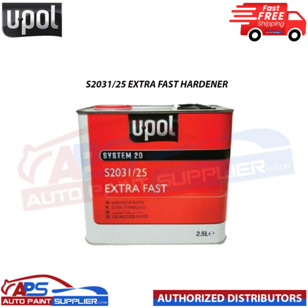U-POL SYSTEM 20 S2031/25 2K EXTRA FAST HARDENER 2.5L FOR PAINT PRIMER LACQUER Model: S2031/25