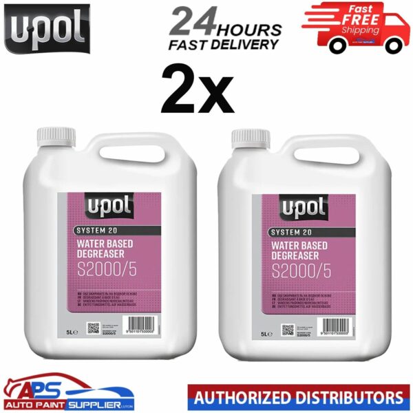 2 X U-POL SYSTEM 20 S2000/5 WATERBASED PANELWIPE DEGREASER 5L - FAST DELIVERY Model: S2000/5X2