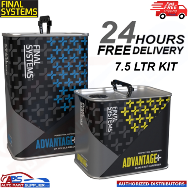 FINAL SYSTEMS ADVANTAGE+ 2K MS CLEAR COAT LACQUER KIT 7.5L - 2K MS FAST HARDENER Model: FL2010+FL2013