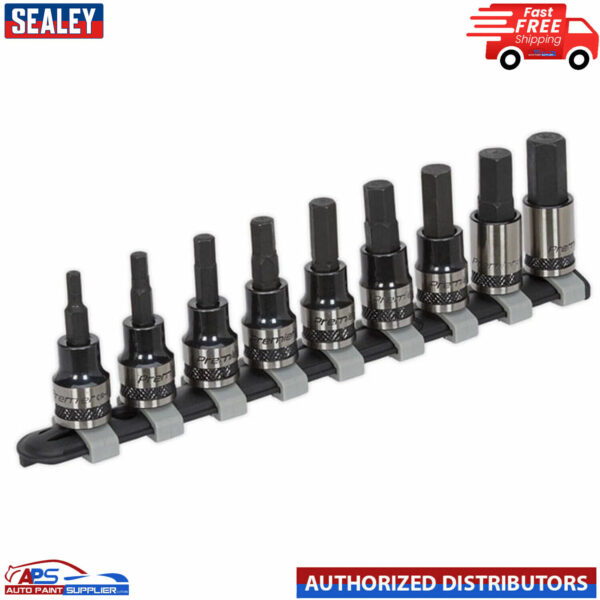 AK7986 Sealey Premier 9 Pce 3/8" Dr. Metric Allen Key Socket Bit Set - Black ... Model AK7986