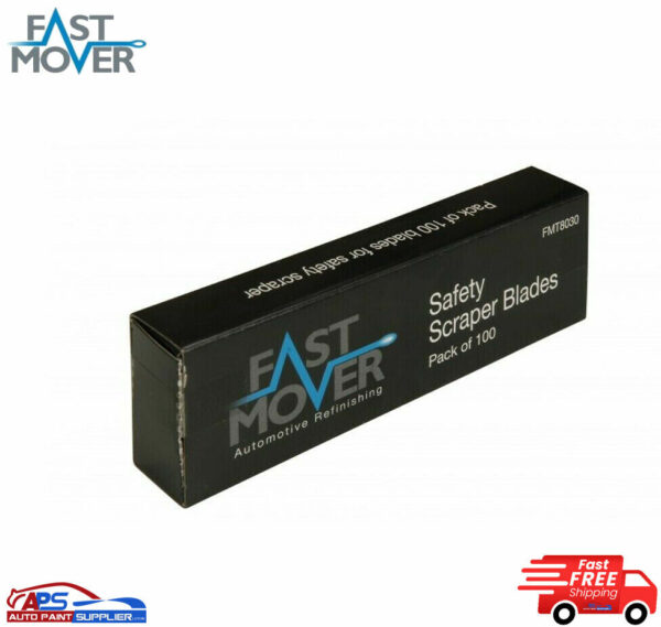100 x Steel Razor Single Edge Scraper Adhesive Remover Window Scraper Fast Mover Model 8030