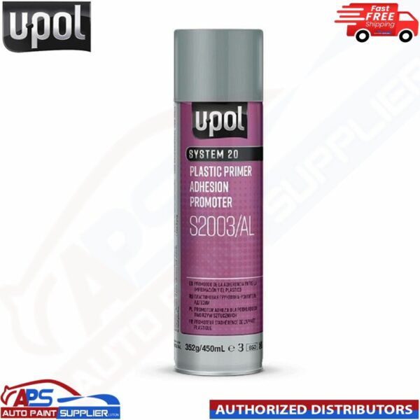 U-POL SYSTEM 20 PLASTIC PRIMER ADHESION PROMOTER S2003/AL PRIMER 450ML AEROSOL Model: S2003/AL
