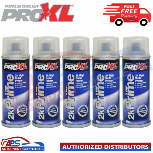 5X PRO XL PRO 2K 200ML PRIME HIGH BUILD FILLER PRIMER AEROSOL - PROXL ETCH PAINT Model: PRO2KPRIME