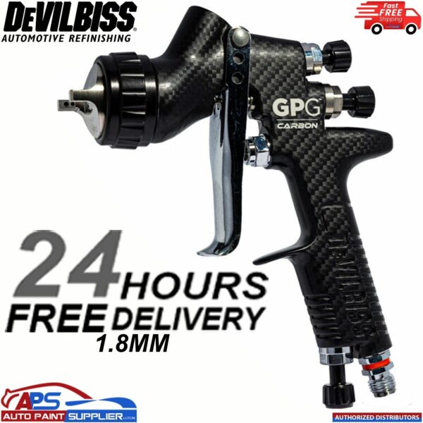 DeVilbiss Carbon Edition GPG 1.8mm General Purpose Setup Spray Gun 905008-CB Model: 905008-CB