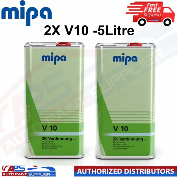 2 X MIPA 271150000 V10 FAST 2K THINNER REDUCER 5LTR - FAST DELIVERY Model: 2 X 271150000