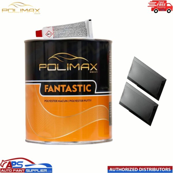 1x 3L Polimax Fantastic Super Quality Body Filler With Hardner and 2 spreaders Model: Polimax Fantastic