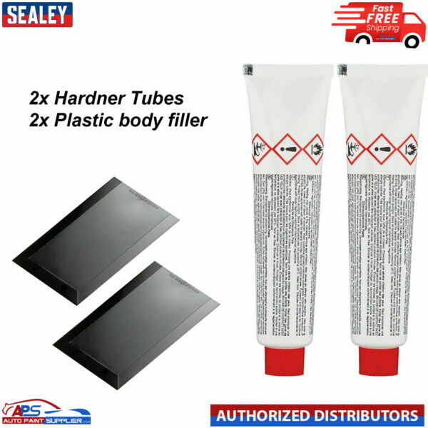 2x Car Body Filler Universal Hardener Tube 50G with 2x Plastic Body filler Model Body Filler