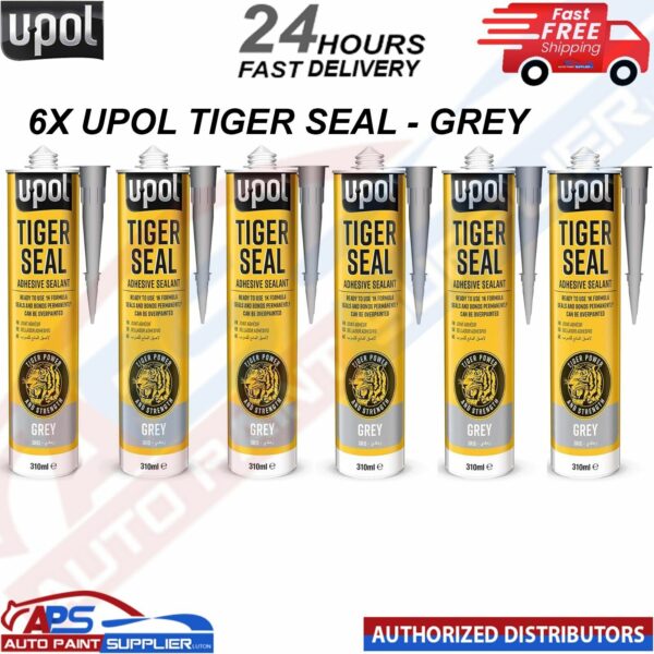 6x U-POL TIG/NB TIGER SEAL GREY Sealant and Adhesive 310ML -FAST DELIVERY Model: TIG/NB