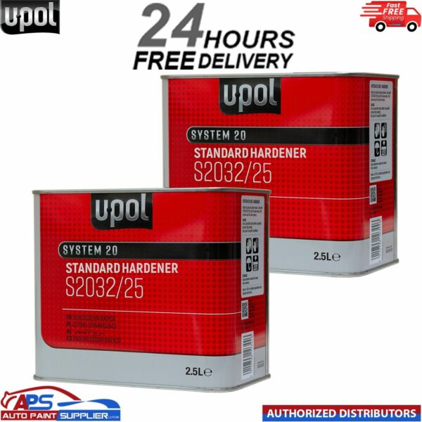 2x UPOL S2032 Standard Hardener/Activator For 2k Paints, Lacquers & Primers 2.5L Model: S2032/25