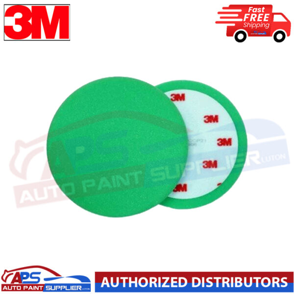 1 X 3M™ Perfect-It™ Fast Cut Plus Foam Compounding Pad Green Flat 150 mm 50487 Model: 50487