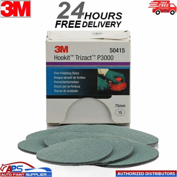15x 3M 50415 Trizact Finishing/Blending Disc 75mm Sanding GritP3000 Model: 50415