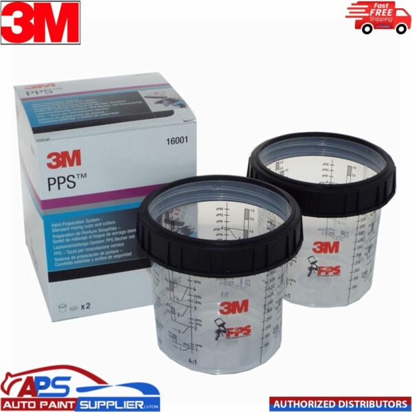 3M 16001 PPS Paint Preperation System Standard Spray Paint Mixing Cup & Collar Model: 16001