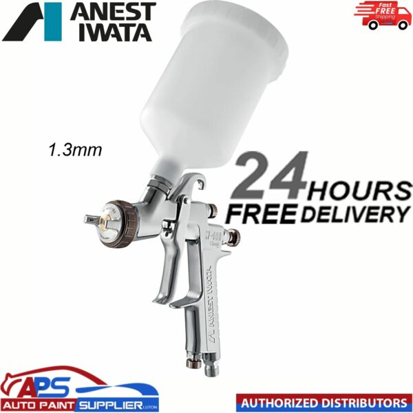 IWATA W400 BELLARIA CLASSIC PLUS GRAVITY SPRAY GUN WITH CUP - 1.3MM 13328513P Model: 13328513p