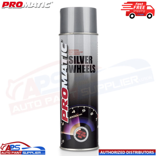 1X Promatic Silver Wheels Professional Spray Paint Aerosol 500ml Multi Purpose Model: AEROSOL SPRAY