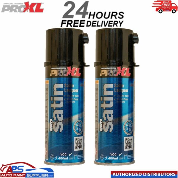 2 X ProXL ProSatin 400ml Aerosol Satin Lacquer Pro XL Pro Satin Model: Prosatin