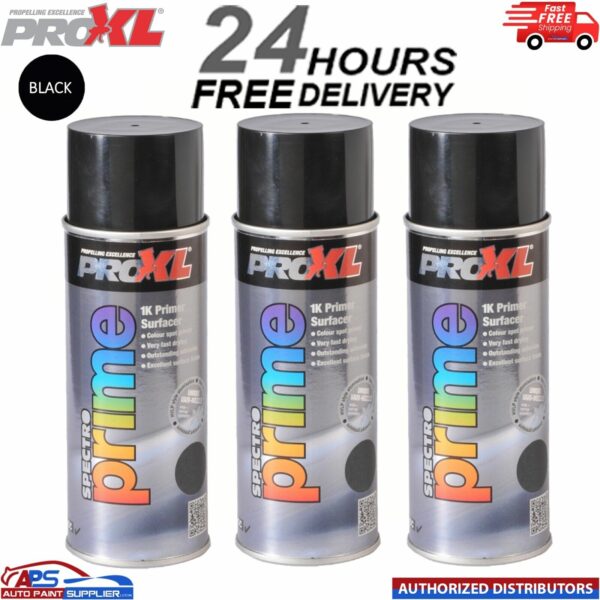 2 X PROXL SPECTRO PRIME AEROSOL 400ML - BLACK -PRO XL SPOT ETCH Model: PROSPECTROBLK