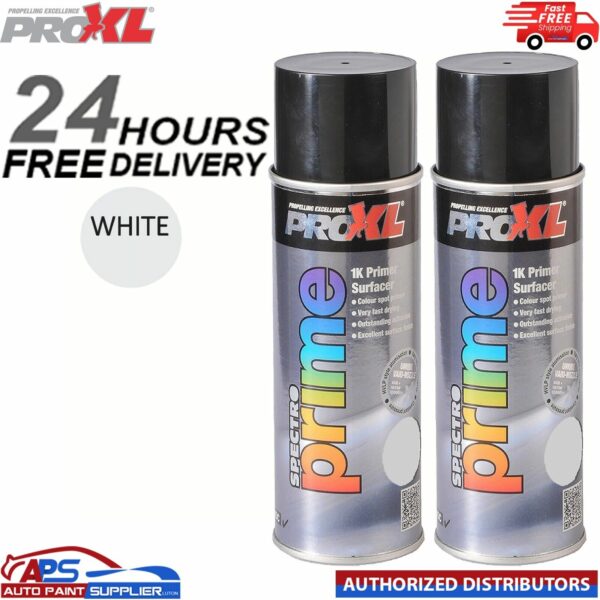 2 X PROXL SPECTRO PRIME AEROSOL 400ML - WHITE - PRO XL SPOT PRIMER ETCH Model: PROSPECTROWHT