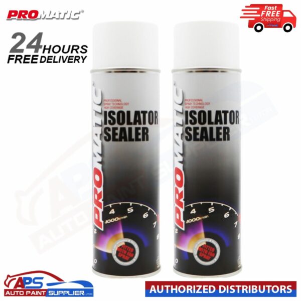 2x PROMATIC ISOLATOR SEALER SPRAY AEROSOL PRIMER 500ML - FAST DELIVERY Model: PROMATIC ISOLATOR SEALER