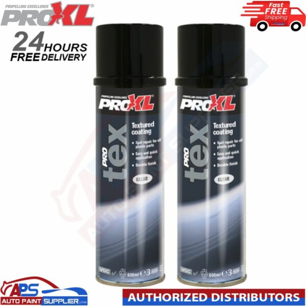 2X ProXL PRO Textured Clear Aerosol Bumper Paint Spray Paint PRO XL (500ml) Model: PROTEX