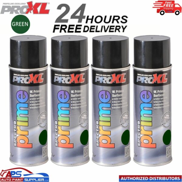 4 X PROXL SPECTRO PRIME AEROSOL 400ML - GREEN -PRO XL SPOT ETCH Model: PROSPECTROGRN