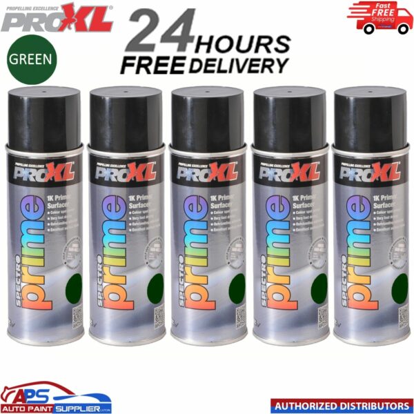 5 X PROXL SPECTRO PRIME AEROSOL 400ML - GREEN -PRO XL SPOT ETCH Model: PROSPECTROGRN