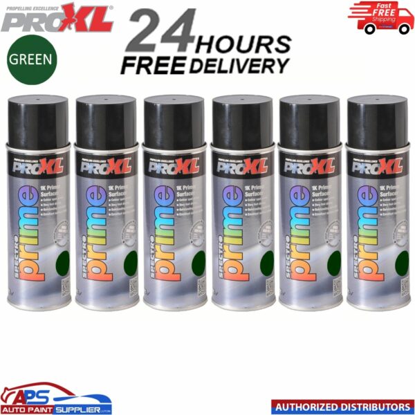 6 X PROXL SPECTRO PRIME AEROSOL 400ML - GREEN -PRO XL SPOT ETCH Model: PROSPECTROGRN