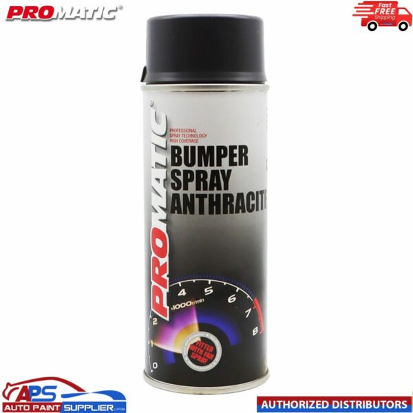 Anthracite Bumper Spray Paint Aerosol 400ml Fast Drying Promatic - Free Delivery Model: Anthracite Bumper Spray Paint
