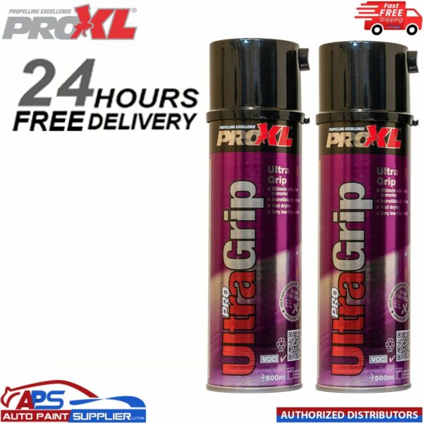 ProXL Ultra Grip High Adhesion Multi Primer x 2 500ml Aerosol Spray Paint PRO XL Model: PRO XL ULTRA GRIP X 2