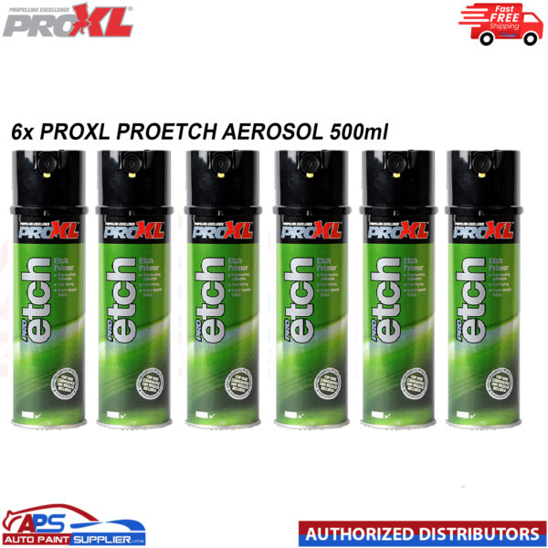 1 FREE CAN WITH 6 X PRO XL PROETCH ACID ETCH PRIMER FOR GALV ALUMINIUM AEROSOL 500ML - GREY Model: PROETCH