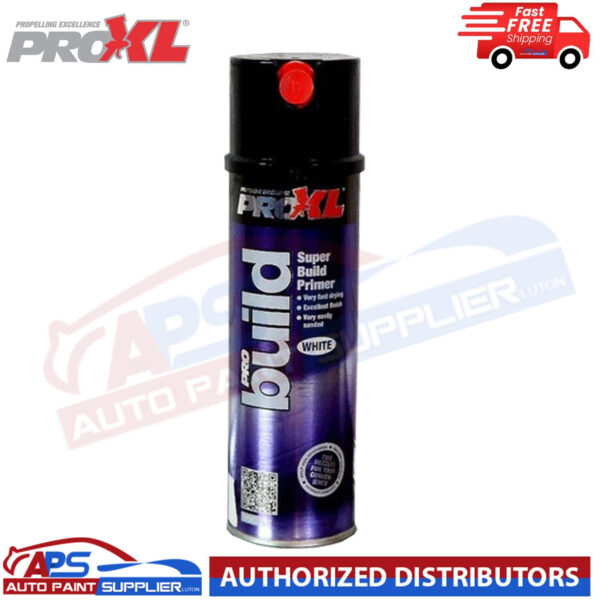 PRO XL PRO BUILD HIGH BUILD FILLER PRIMER AEROSOL 500ML - WHITE Model PRO BUILD WHITE