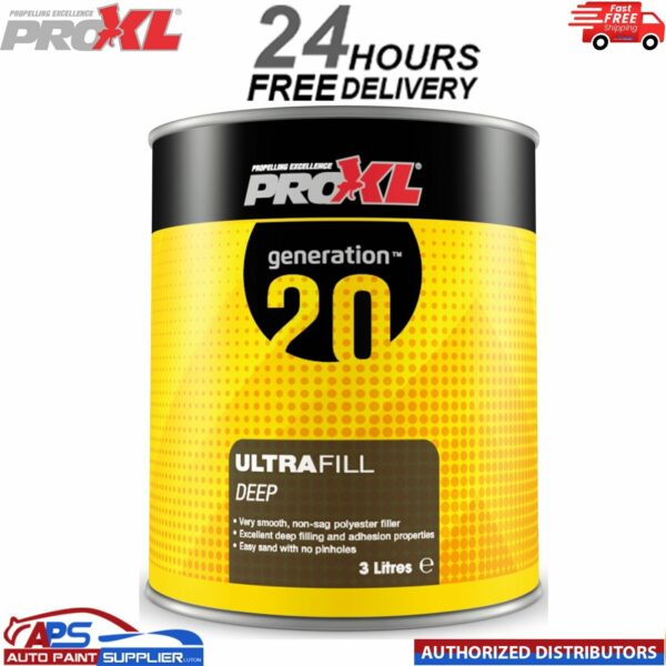 PROXL GENERATION20 - ULTRAFILL DEEP CAR BODY FILLER 3L - WITH BPO HARDENER Model: UFDG20-3